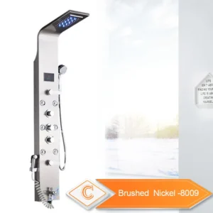 Bathroom Shower Panel with Rain Waterfall Massage