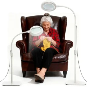 Large Floor Magnifying Glass with Light and Stand