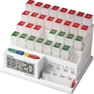 31-Day Talking Pill Organizer with 4 Daily Alarms