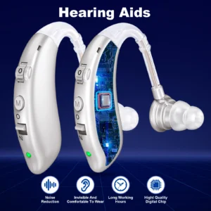Rechargeable Invisible Hearing Aids (Pair)