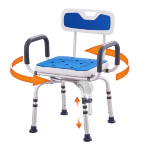 Swivel Shower Chair with Backrest