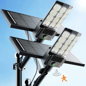 LED Solar Area Light with Motion Sensor 2 Pack